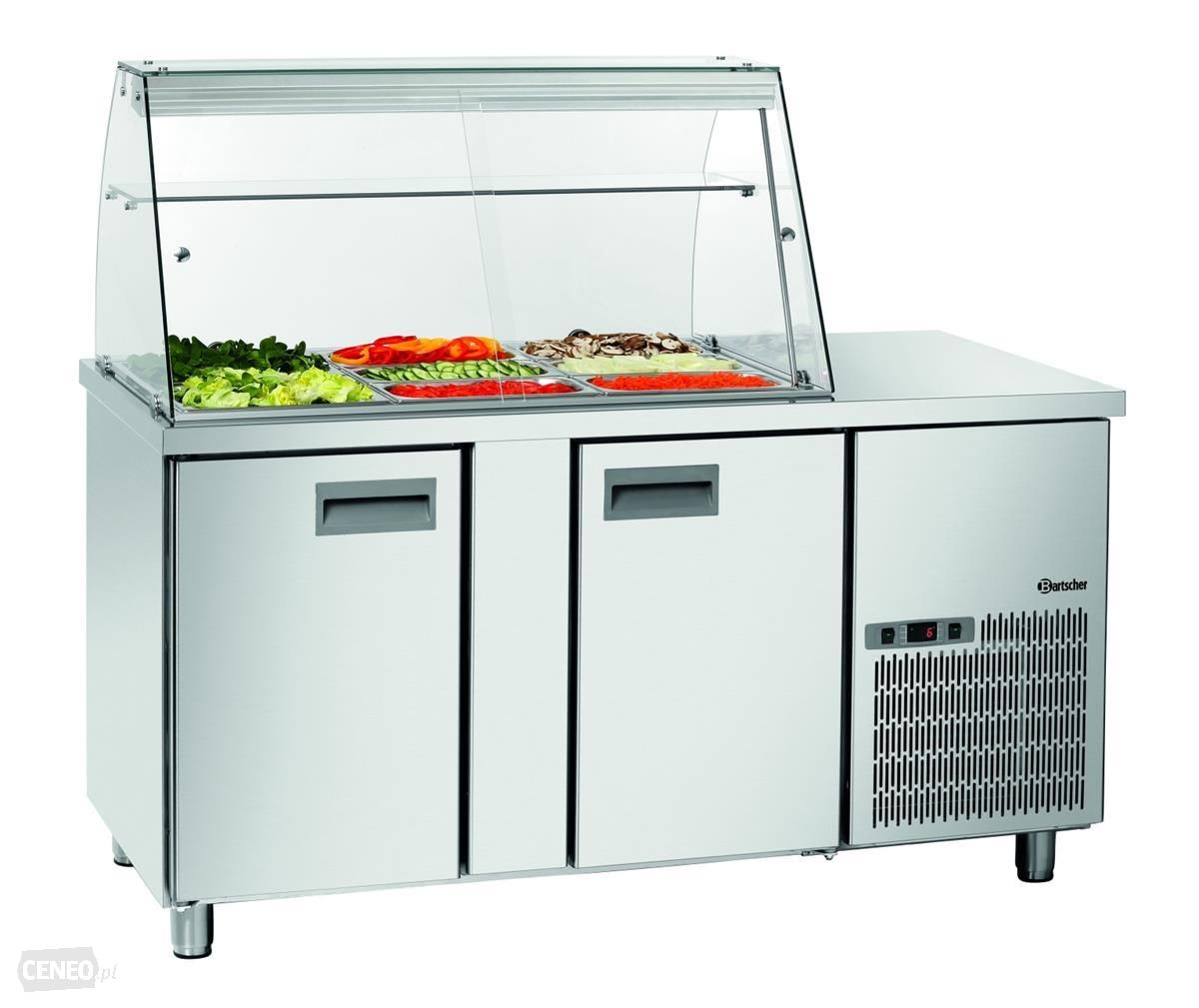 Stół chłodniczy, sałatkowy 390L 1535T2GLK Bartscher 1 Stół chłodniczy, sałatkowy 390L 1535T2GLK Bartscher