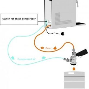 Schładzarka jednokranowa 25 l/h z wbudowaną sprężarką powietrza