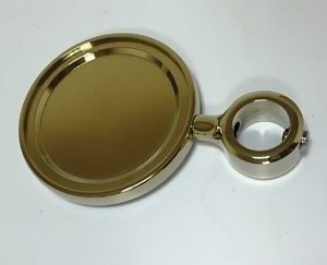 Kompletny Medalion METALOWY OKRĄGŁY Złoty